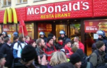 Police protecting McDonalds at COP15